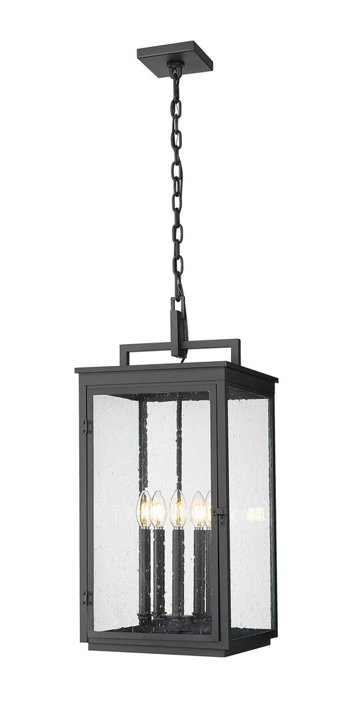 Z-Lite - 5019CHXL-BK - Five Light Outdoor Chain Mount Ceiling Fixture - Hartwell - Sand Black