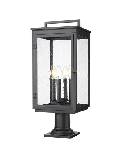 Hartwell Four Light Outdoor Pier Mounted Sand Black