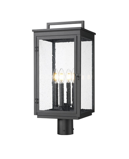Hartwell Four Light Outdoor Post Mount Sand Black