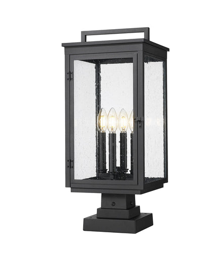 Hartwell Four Light Outdoor Pier Mounted Sand Black