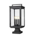 Z-Lite - 5019PHBS-SQPM-BK - Four Light Outdoor Pier Mounted - Hartwell - Sand Black