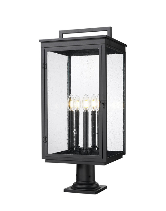 Z-Lite - 5019PHXLR-533PM-BK - Five Light Outdoor Pier Mount - Hartwell - Sand Black