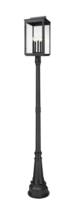 Z-Lite - 5019PHXLR-564P-BK - Five Light Outdoor Post Mount - Hartwell - Sand Black