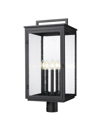 Hartwell Five Light Outdoor Post Mount Sand Black