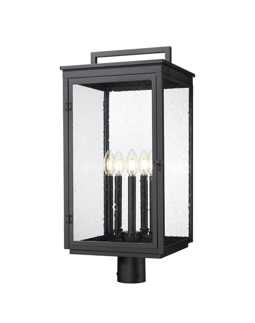 Z-Lite - 5019PHXLR-BK - Five Light Outdoor Post Mount - Hartwell - Sand Black