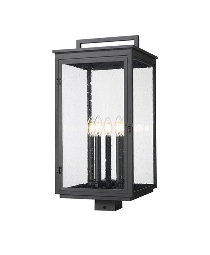 Hartwell Five Light Outdoor Post Mount Sand Black