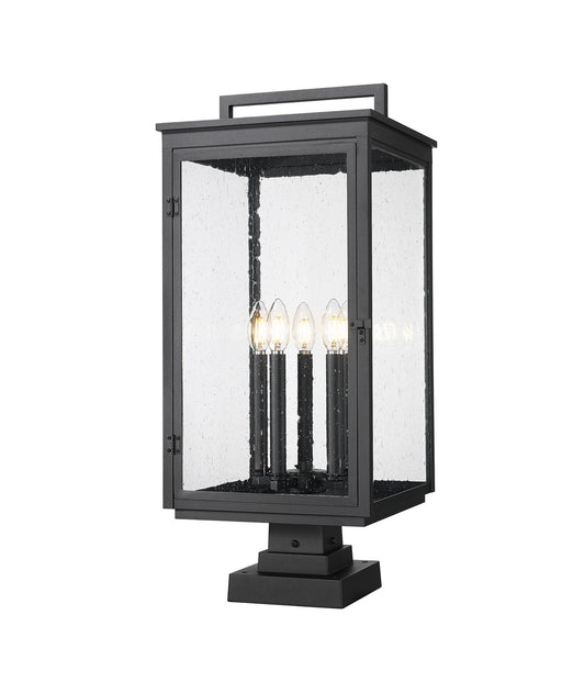 Z-Lite - 5019PHXLS-SQPM-BK - Five Light Outdoor Pier Mount - Hartwell - Sand Black