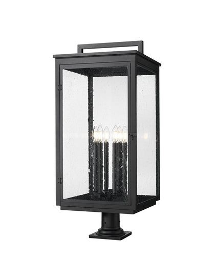 Hartwell Six Light Outdoor Pier Mount Sand Black