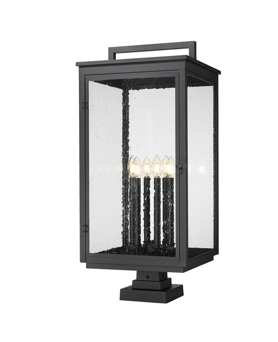 Z-Lite - 5019PHXXLS-SQPM-BK - Six Light Outdoor Pier Mount - Hartwell - Sand Black
