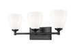 Z-Lite - 7004-3V-MB - Three Light Vanity - Oren - Matte Black