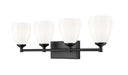 Z-Lite - 7004-4V-MB - Four Light Vanity - Oren - Matte Black