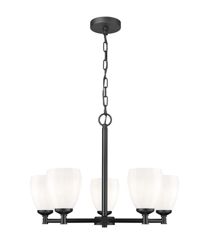 Oren Five Light Chandelier Matte Black