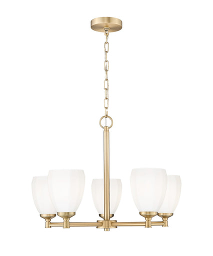Oren Five Light Chandelier Modern Gold
