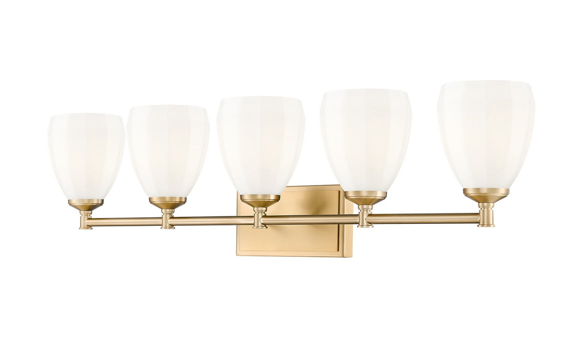 Z-Lite - 7004-5V-MGLD - Five Light Vanity - Oren - Modern Gold