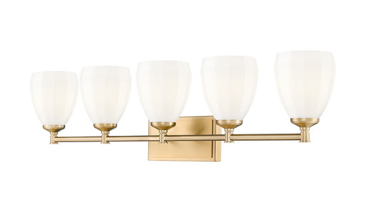 Oren Five Light Vanity Modern Gold