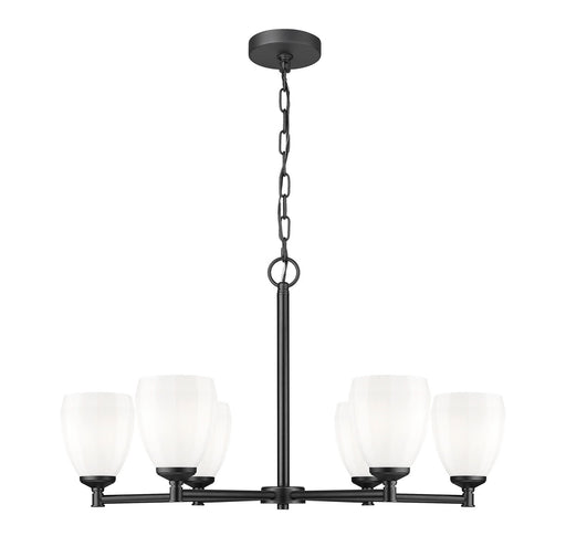 Z-Lite - 7004-6MB - Six Light Chandelier - Oren - Matte Black