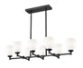 Z-Lite - 7004-8L-MB - Eight Light Linear Chandelier - Oren - Matte Black