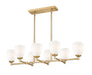 Z-Lite - 7004-8L-MGLD - Eight Light Linear Chandelier - Oren - Modern Gold