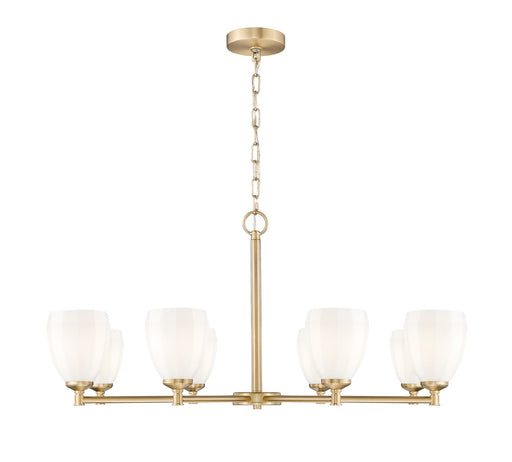 Oren Eight Light Chandelier Modern Gold