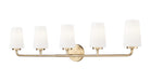 Z-Lite - 7005-5V-MGLD - Five Light Vanity - Montford - Modern Gold