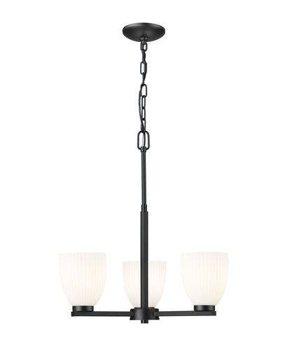 Naya Three Light Chandelier Matte Black