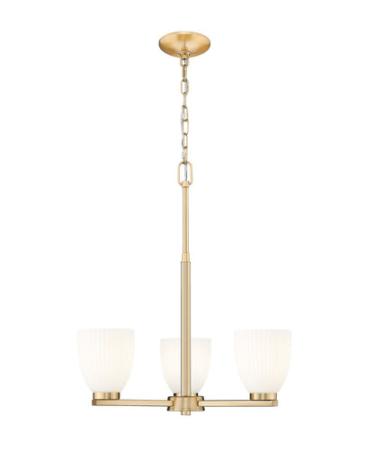 Naya Three Light Chandelier Modern Gold