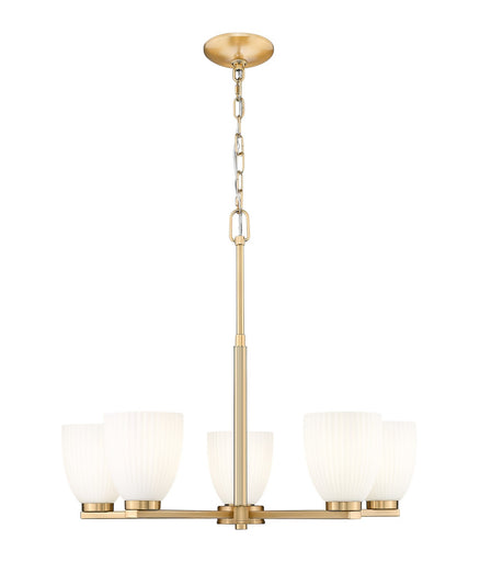 Naya Five Light Chandelier Modern Gold