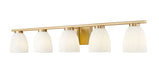 Z-Lite - 7518-5V-MGLD - Five Light Vanity - Naya - Modern Gold