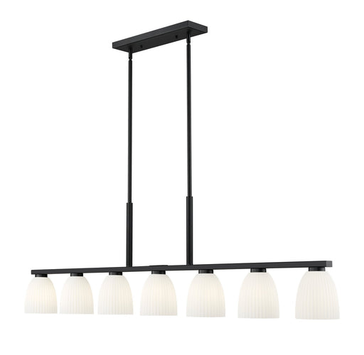 Naya Seven Light Linear Chandelier Matte Black