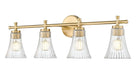 Z-Lite - 7519-4V-MGLD - Four Light Vanity - Belle - Modern Gold