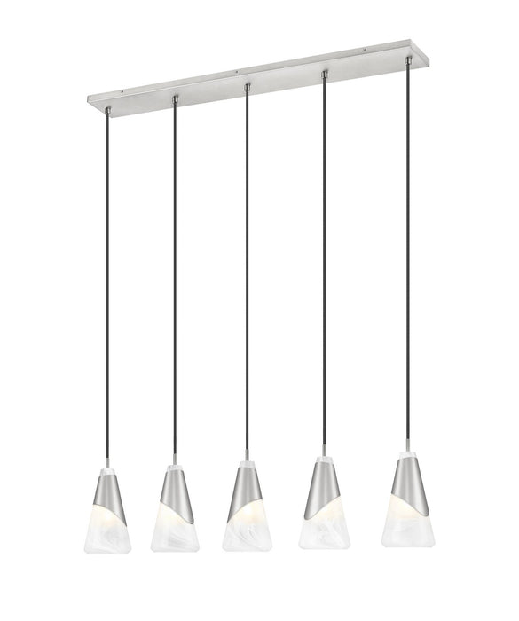Z-Lite - 828P6-5L-BN - Five Light Linear Chandelier - Aimie - Brushed Nickel
