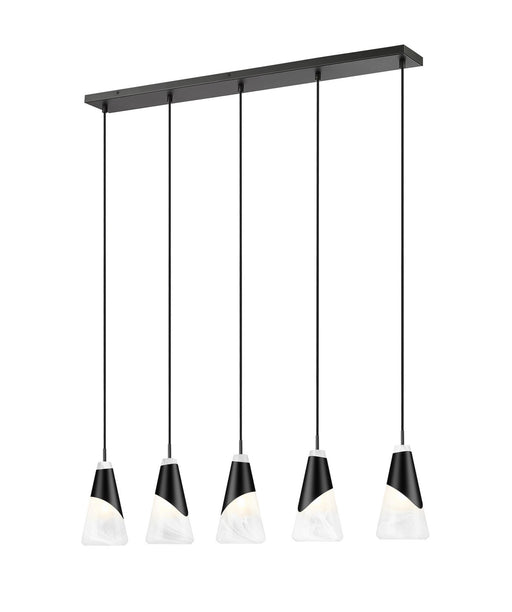 Z-Lite - 828P6-5L-MB - Five Light Linear Chandelier - Aimie - Matte Black