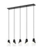 Z-Lite - 828P6-5L-MB - Five Light Linear Chandelier - Aimie - Matte Black