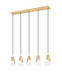 Z-Lite - 828P6-5L-MGLD - Five Light Linear Chandelier - Aimie - Modern Gold