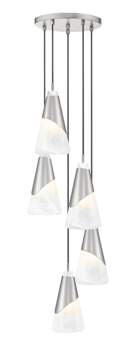 Z-Lite - 828P6-5R-BN - Five Light Chandelier - Aimie - Brushed Nickel