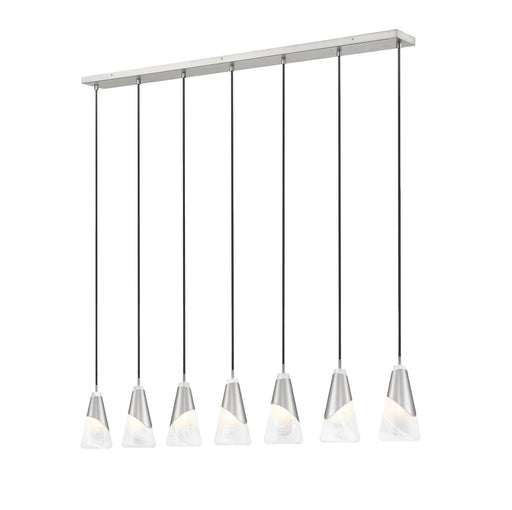 Z-Lite - 828P6-7L-BN - Seven Light Linear Chandelier - Aimie - Brushed Nickel