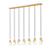 Z-Lite - 828P6-7L-MGLD - Seven Light Linear Chandelier - Aimie - Modern Gold