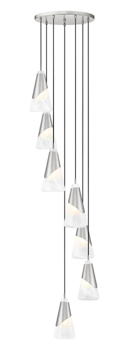 Z-Lite - 828P6-7R-BN - Seven Light Chandelier - Aimie - Brushed Nickel