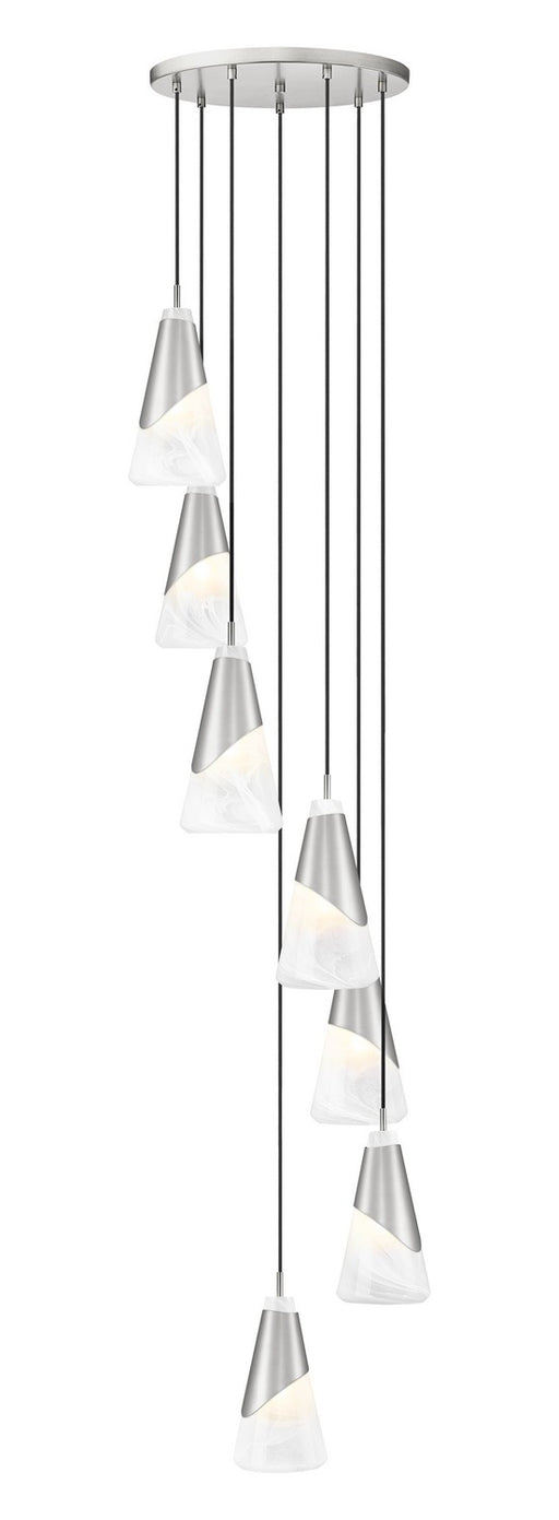 Z-Lite - 828P6-7R-BN - Seven Light Chandelier - Aimie - Brushed Nickel