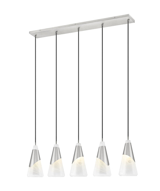 Z-Lite - 828P7-5L-BN - Five Light Linear Chandelier - Aimie - Brushed Nickel
