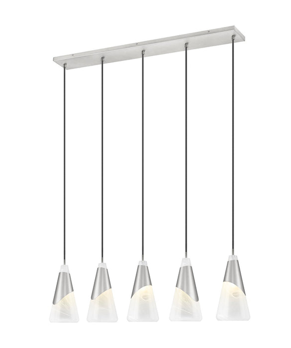 Z-Lite - 828P7-5L-BN - Five Light Linear Chandelier - Aimie - Brushed Nickel