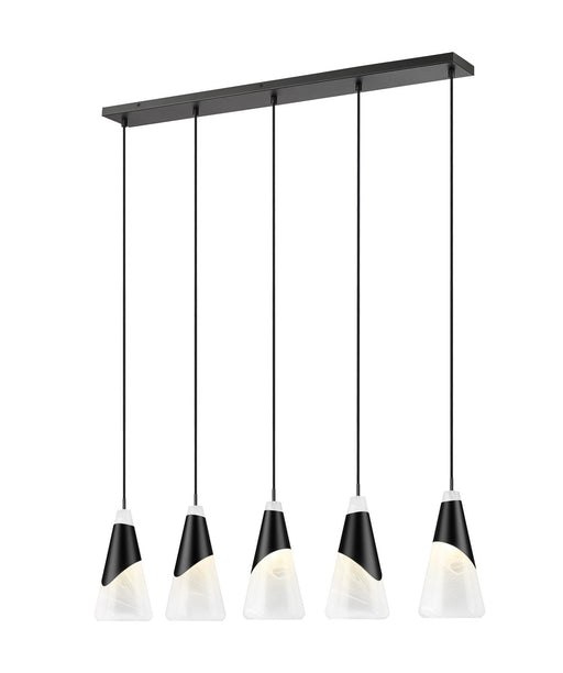 Z-Lite - 828P7-5L-MB - Five Light Linear Chandelier - Aimie - Matte Black