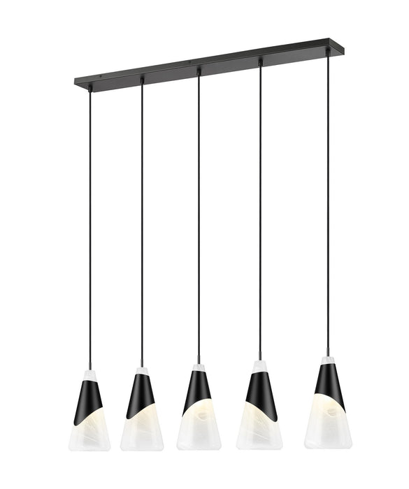 Z-Lite - 828P7-5L-MB - Five Light Linear Chandelier - Aimie - Matte Black