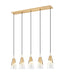 Z-Lite - 828P7-5L-MGLD - Five Light Linear Chandelier - Aimie - Modern Gold
