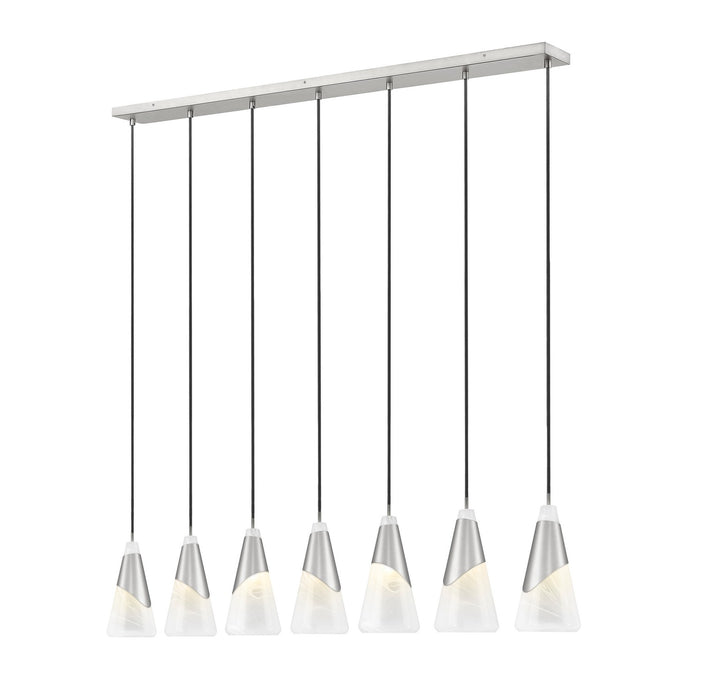 Z-Lite - 828P7-7L-BN - Seven Light Linear Chandelier - Aimie - Brushed Nickel