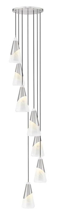Z-Lite - 828P7-7R-BN - Seven Light Chandelier - Aimie - Brushed Nickel