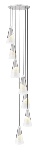 Aimie Seven Light Chandelier Brushed Nickel