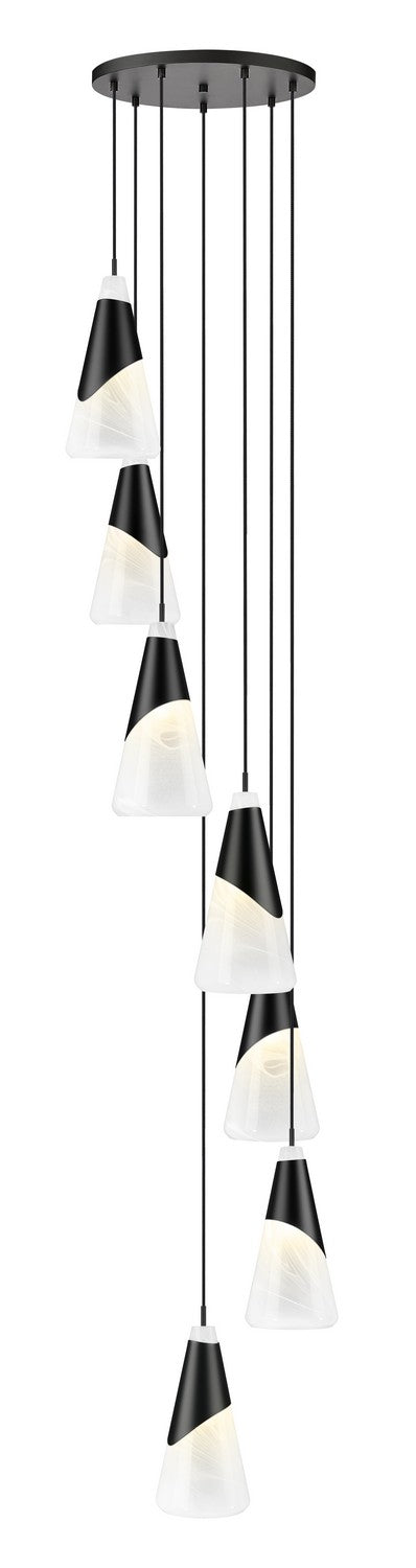 Z-Lite - 828P7-7R-MB - Seven Light Chandelier - Aimie - Matte Black