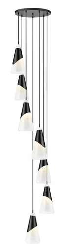 Aimie Seven Light Chandelier Matte Black