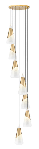 Aimie Seven Light Chandelier Modern Gold